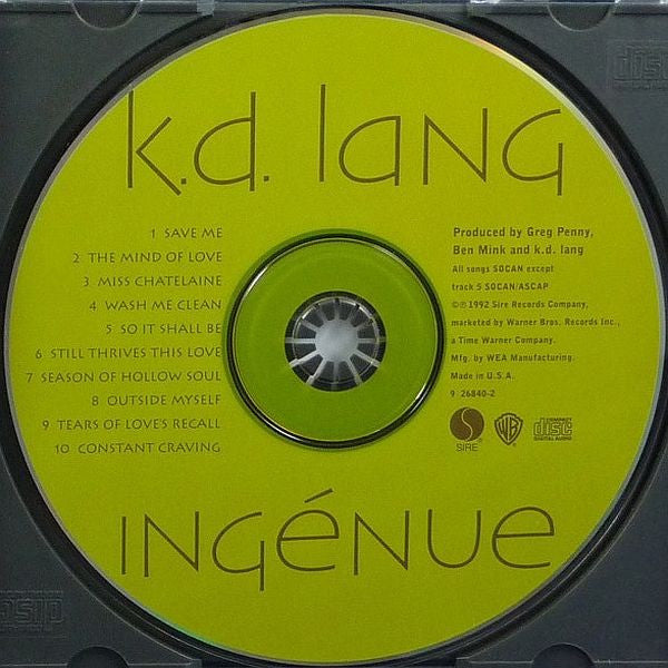 k.d. lang ‎– Ingénue