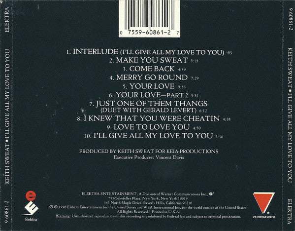 Keith Sweat ‎– I'll Give All My Love To You
