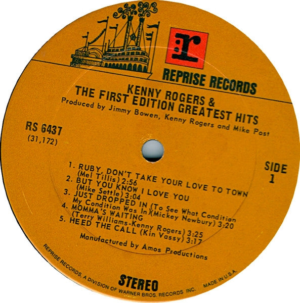 Kenny Rogers & The First Edition ‎– Greatest Hits