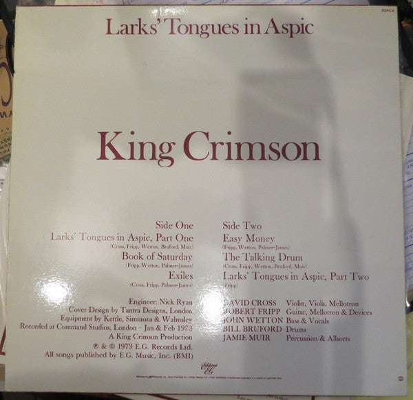 King Crimson ‎– Larks' Tongues In Aspic