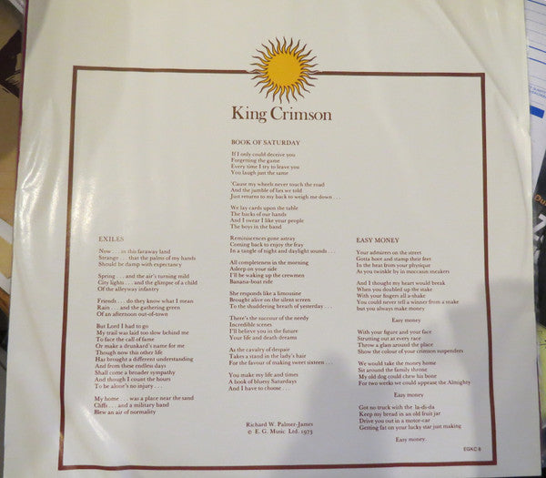 King Crimson ‎– Larks' Tongues In Aspic