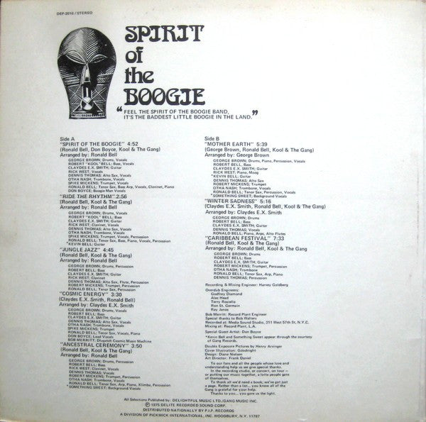 Kool & The Gang ‎– Spirit Of The Boogie