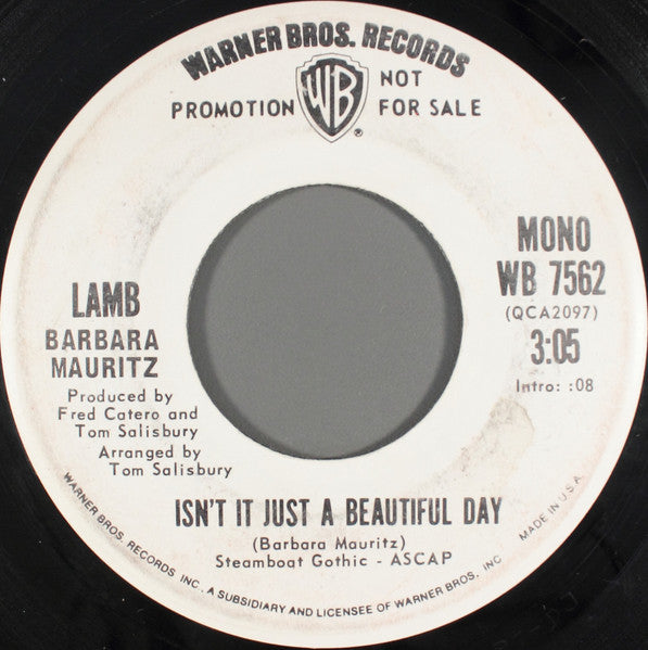 Lamb, Barbara Mauritz ‎– Isn't It Just A Beautiful Day