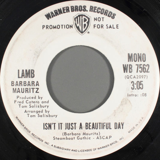 Lamb, Barbara Mauritz ‎– Isn't It Just A Beautiful Day