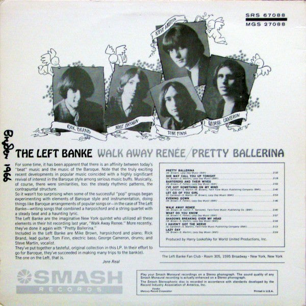 The Left Banke ‎– Walk Away Renée / Pretty Ballerina