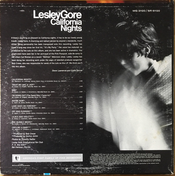 Lesley Gore ‎– California Nights