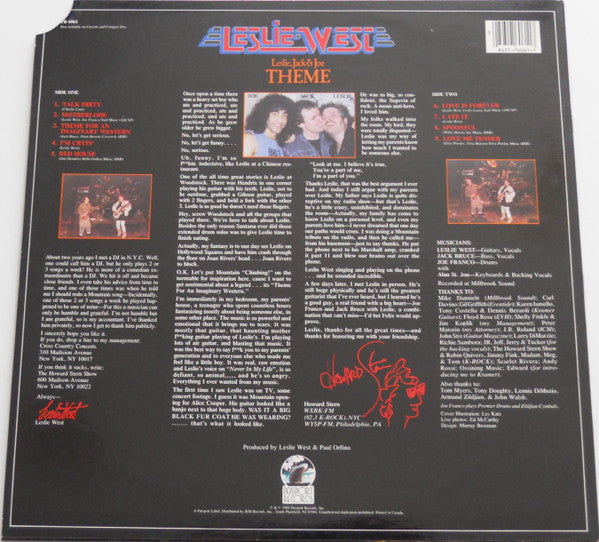 Leslie West ‎– Theme