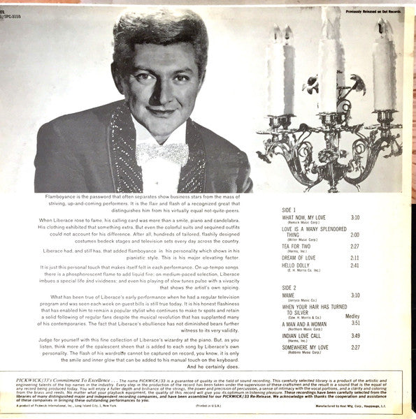 Liberace ‎– What Now My Love