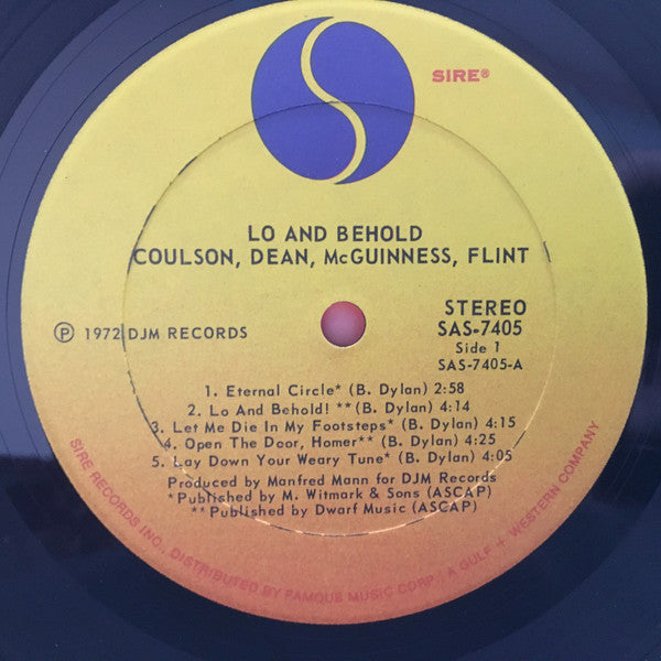 Coulson, Dean, McGuinness, Flint ‎– Lo & Behold