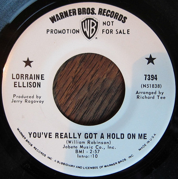 Lorraine Ellison ‎– You've Really Got A Hold On Me / You Don't Know Nothing About Love