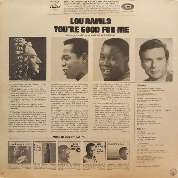 Lou Rawls ‎– You're Good For Me