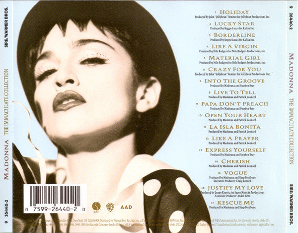 Madonna ‎– The Immaculate Collection