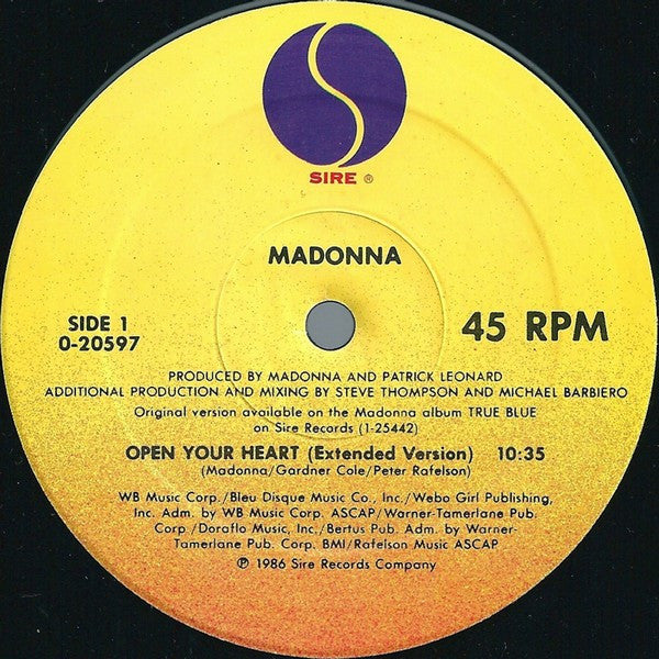 Madonna ‎– Open Your Heart