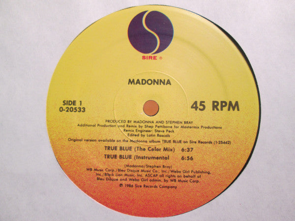 Madonna ‎– True Blue