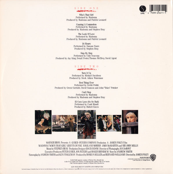 Madonna ‎– Who's That Girl (Original Motion Picture Soundtrack)