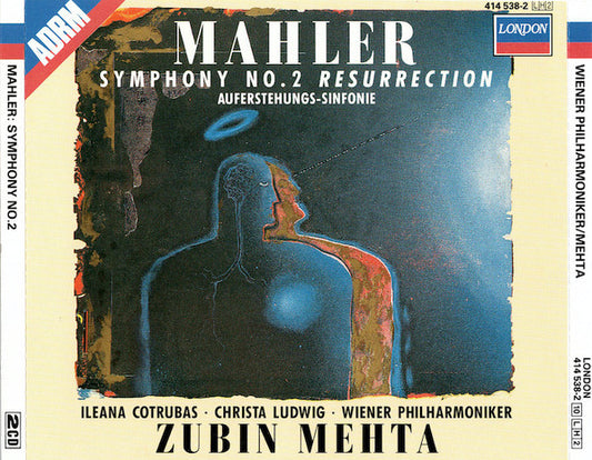Gustav Mahler, Zubin Mehta, Ileana Cotrubas, Christa Ludwig, Wiener Philharmoniker ‎– Symphony No. 2 Resurrection Auferstehungs-Sinfonie