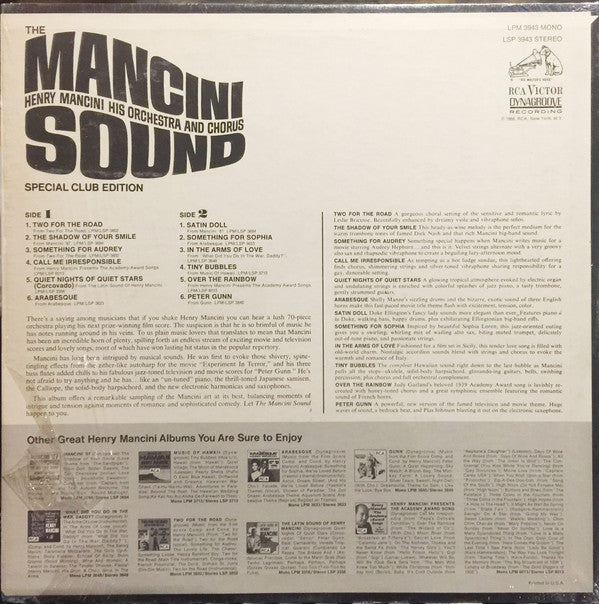 Henry Mancini with His Orchestra And Chorus ‎– The Mancini Sound
