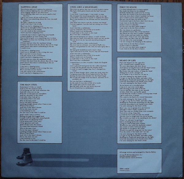 Martin Briley ‎– Fear Of The Unknown