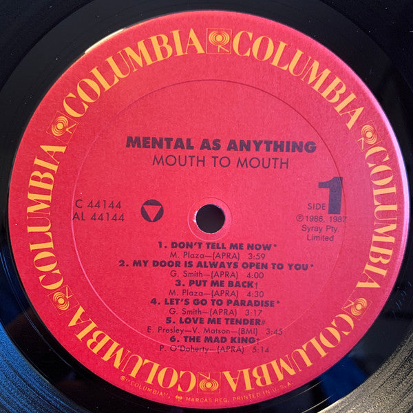 Mental As Anything ‎– Mouth To Mouth