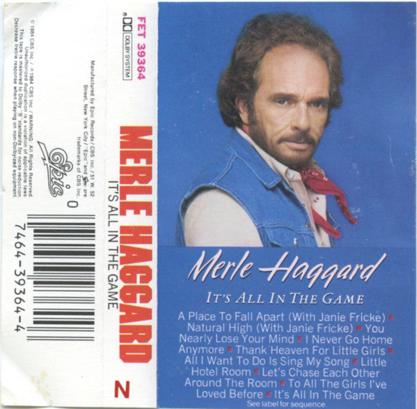 Merle Haggard ‎– It's All In The Game