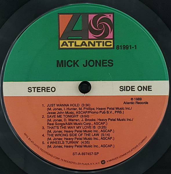 Mick Jones ‎– Mick Jones (Foreigner Solo)