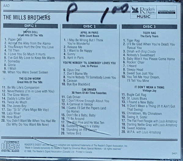 The Mills Brothers ‎– Their Greatest Hits And Finest Performances