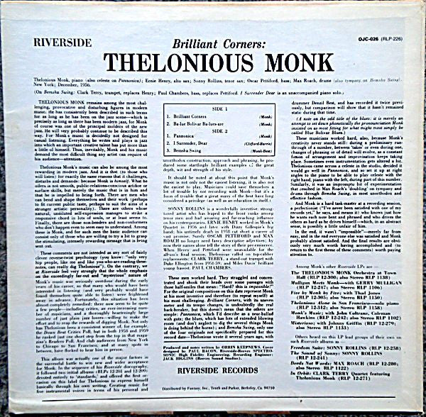 Thelonious Monk ‎– Brilliant Corners