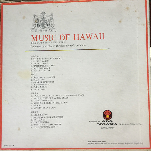 Jack De Mello ‎– Ala Moana Presents Music Of Hawaii (The Twentieth Century), Volume II