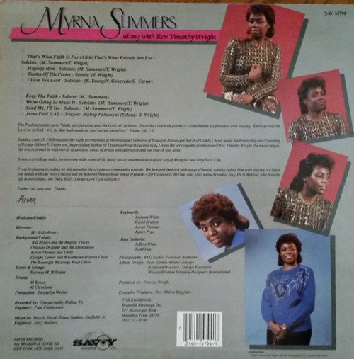 Myrna Summers Along With Rev. Timothy Wright ‎– We're Going To Make It