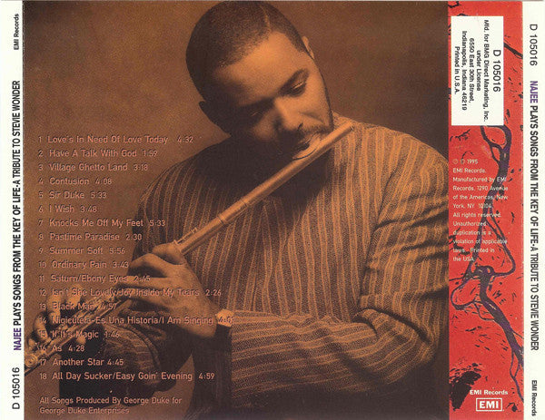 Najee ‎– Plays The Songs From The Key Of Life (A Tribute To Stevie Wonder)