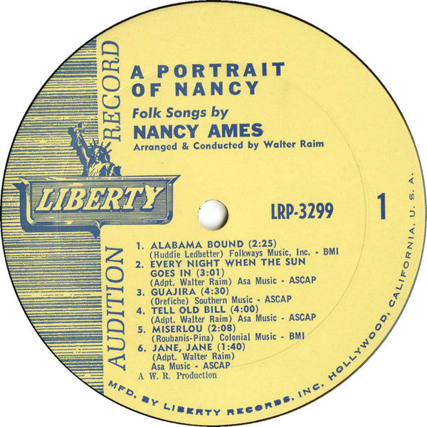 Nancy Ames ‎– A Portrait Of Nancy