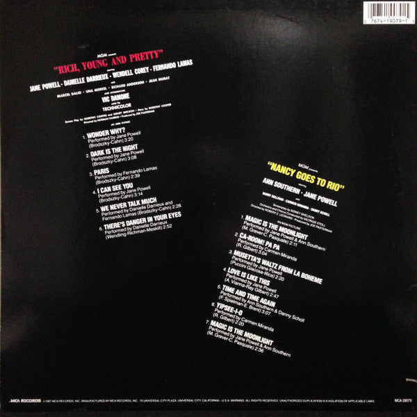 Various ‎– Rich, Young And Pretty / Nancy Goes To Rio (Music From The Original Motion Picture Soundtracks)
