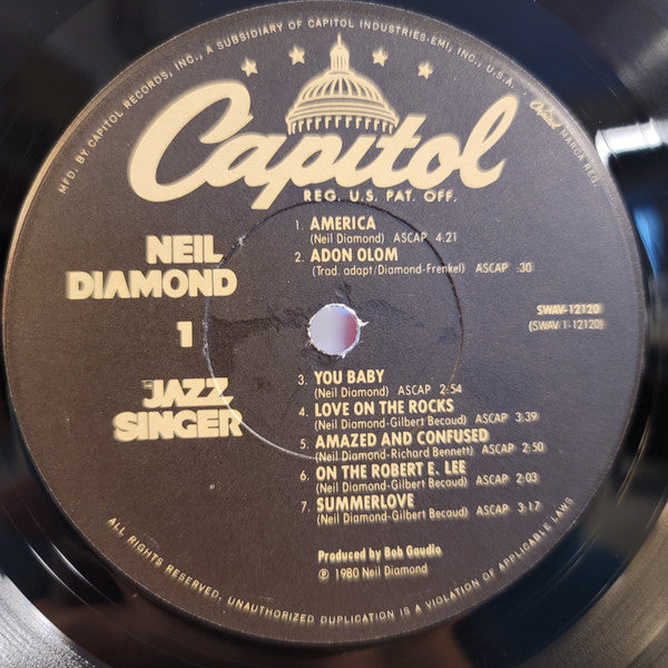 Neil Diamond ‎– The Jazz Singer (Original Songs From The Motion Picture)