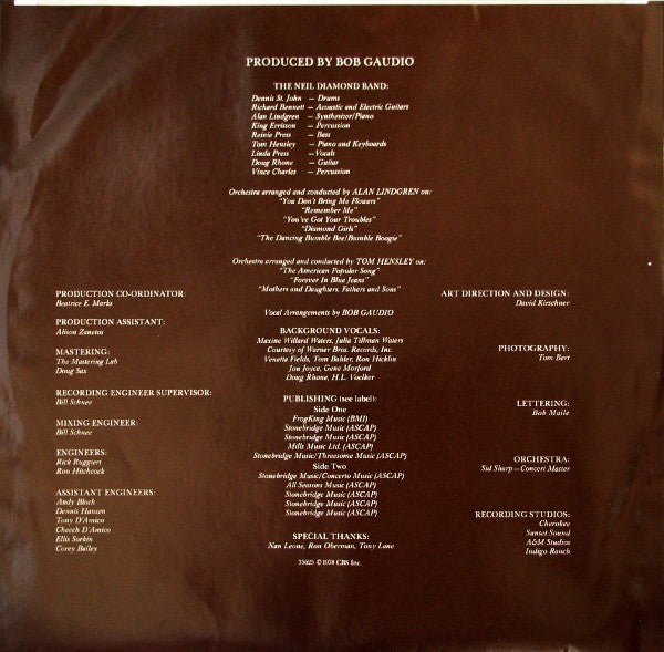 Neil Diamond ‎– You Don't Bring Me Flowers