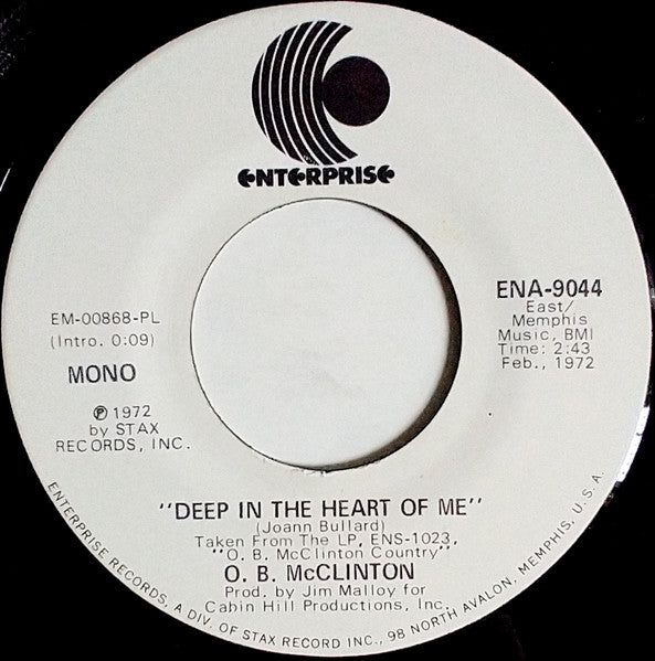 O. B. McClinton ‎– Deep In The Heart Of Me