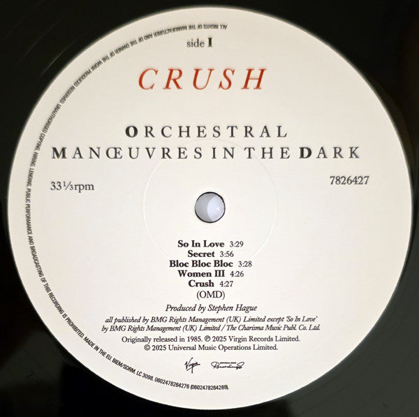 Orchestral Manoeuvres In The Dark ‎– Crush 40th Anniversary