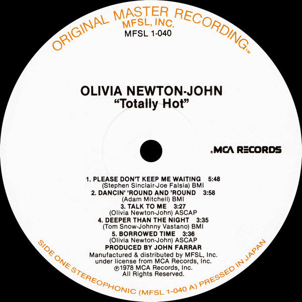 Olivia Newton-John ‎– Totally Hot