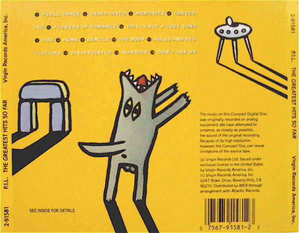 Public Image Ltd ‎– The Greatest Hits, So Far