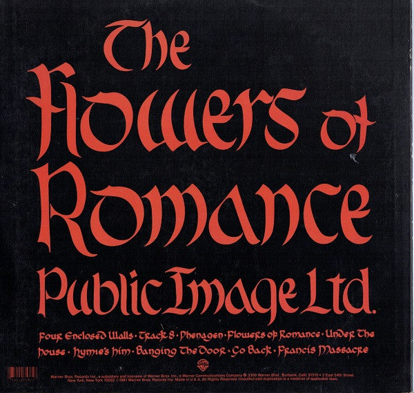 Public Image Ltd. ‎– The Flowers Of Romance