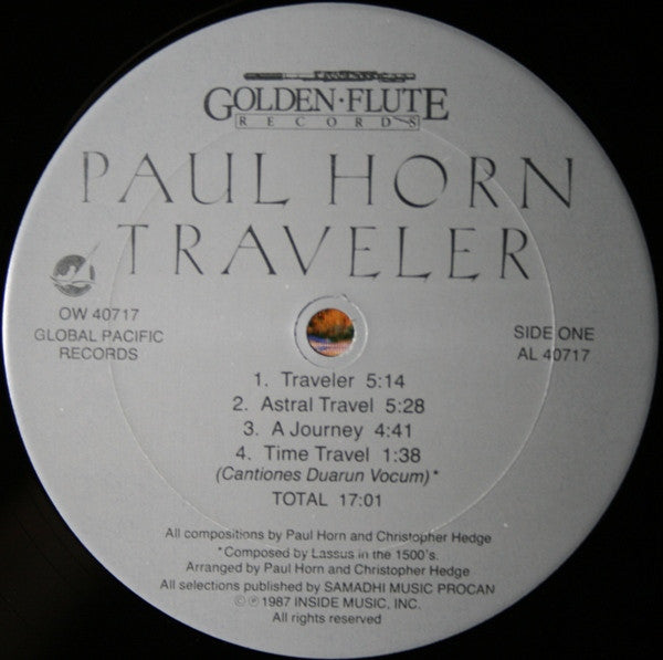 Paul Horn With Christopher Hedge ‎– Traveler