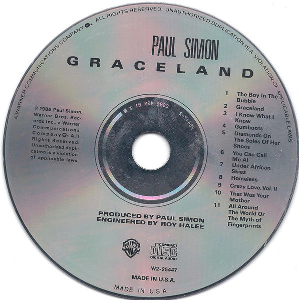 Paul Simon ‎– Graceland
