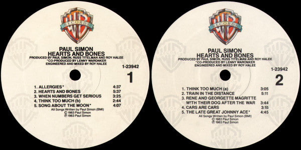 Paul Simon ‎– Hearts And Bones