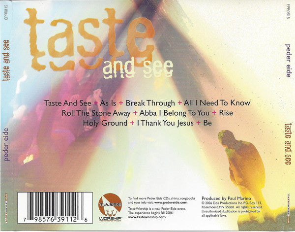 Peder Eide ‎– Taste And See