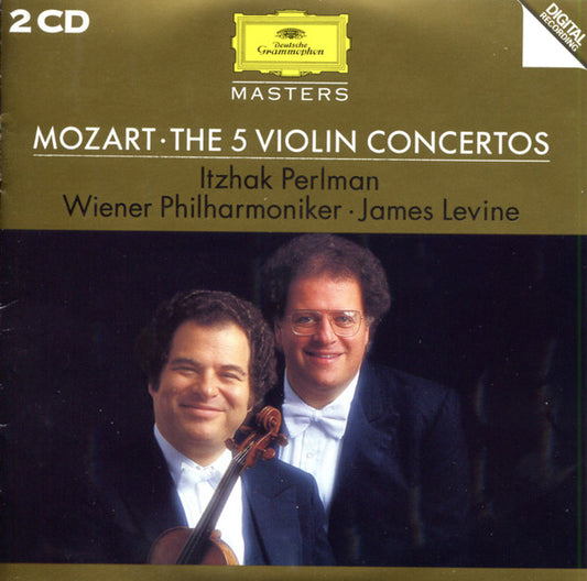 Mozart, Itzhak Perlman, James Levine, Wiener Philharmoniker ‎– Mozart - The 5 Violin Concertos