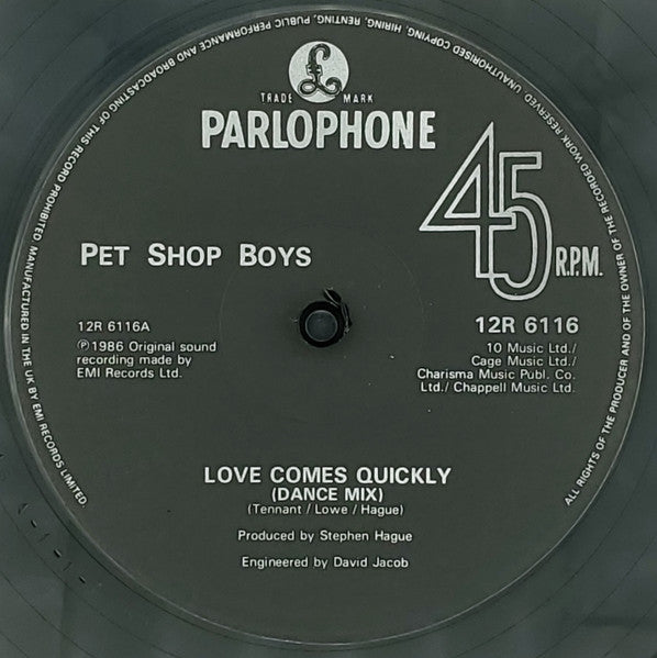 Pet Shop Boys ‎– Love Comes Quickly