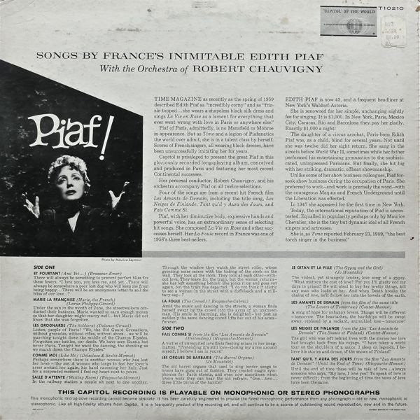 Edith Piaf ‎– Piaf!