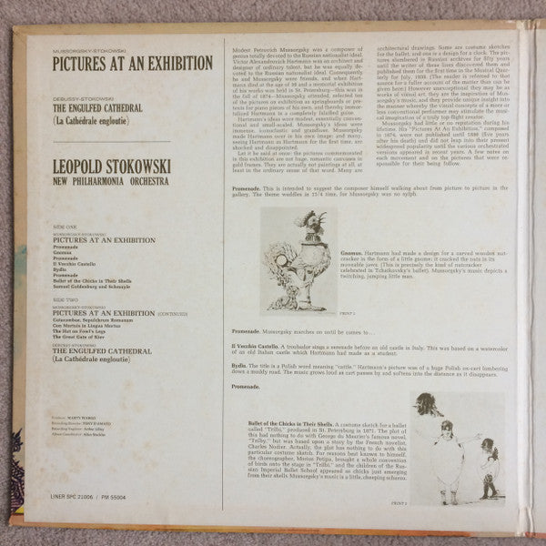 Mussorgsky / Debussy - Leopold Stokowski, New Philharmonia Orchestra ‎– Pictures At An Exhibition / The Engulfed Cathedral
