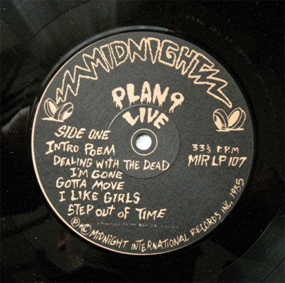 Plan 9 ‎– Live - I've Just Killed A Man I Don't Want To See Any Meat