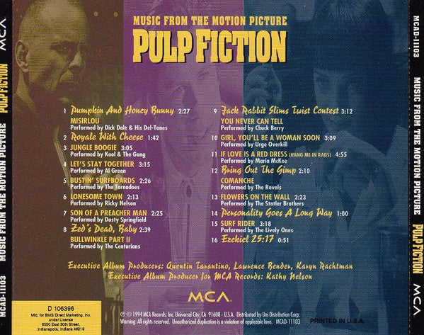 Various ‎– Music From The Motion Picture Pulp Fiction