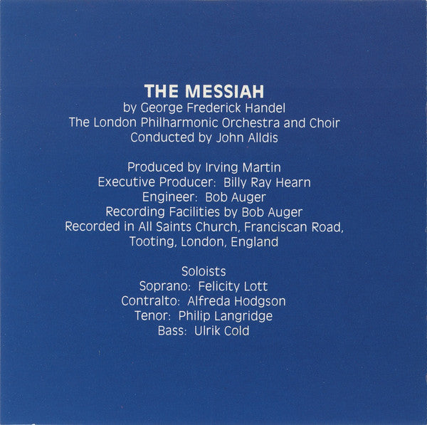 Handel – The Messiah (1987 / London Philharmonic Orchestra / John Alldis / 2×CD)